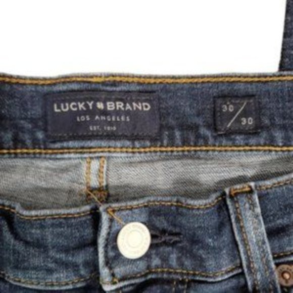 Lucky Brand Los Angeles Women's Blue Denim Slim Straight Fit Jeans Size 30/30 - Picture 2 of 4